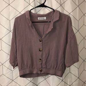 Purple cropped shirt
